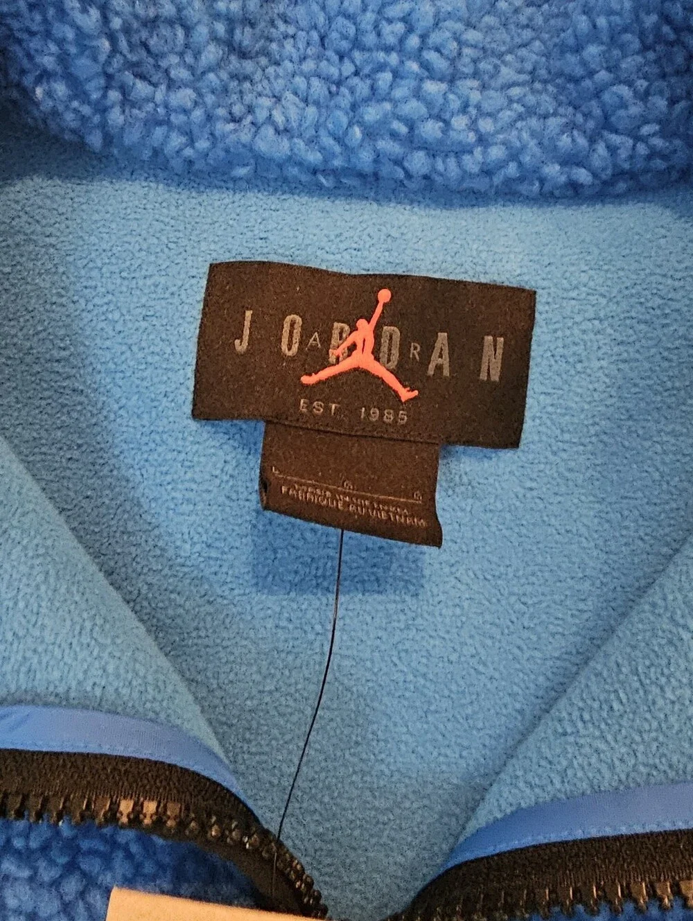 Nike Jordan Jumpman Full-Zip Sherpa Fleece Jacket Men's Large Blue HV0778 406